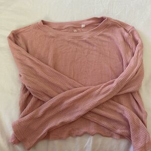 Pacsun waffle knit pink shirt